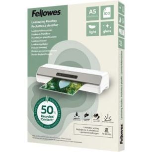 Achetez Boîte de 100 pochettes de plastification brillantes A5 80 microns 100143440 FELLOWES pas ch..
