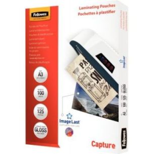 Achetez Boîte de 100 pochettes de plastification A3 125 microns 5307506 FELLOWES pas cher sur Ma Re..