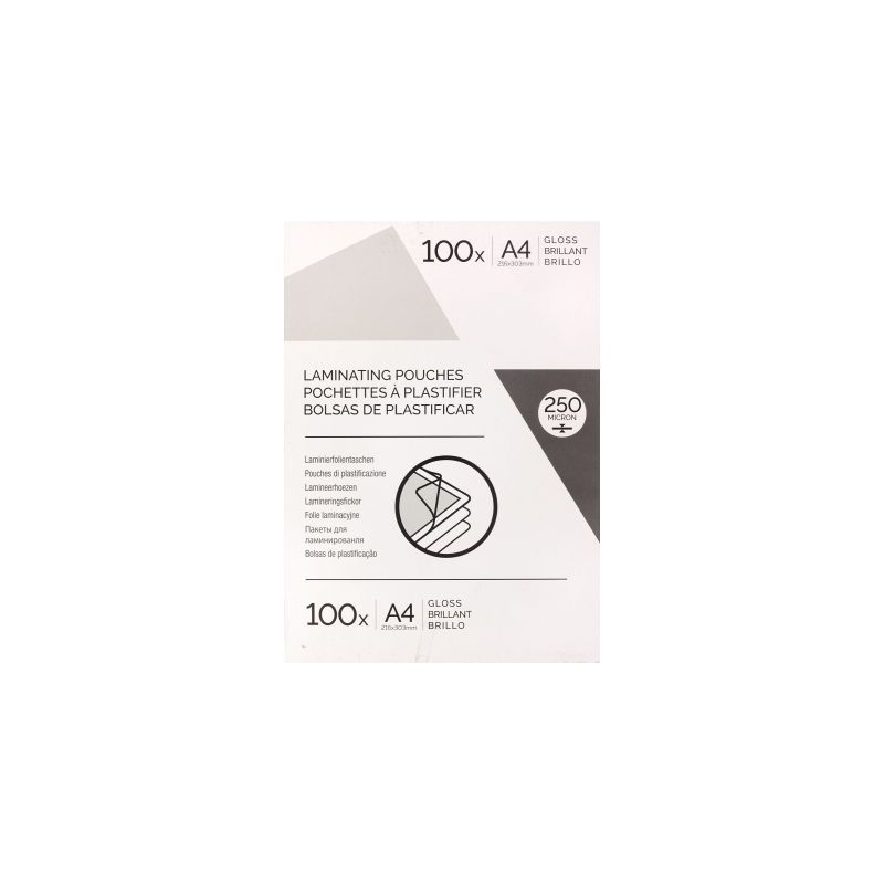 Achetez Boite de 100 pochettes à plastifier format 216x303mm pour document A4 ép 250µ 6910801 FEL..