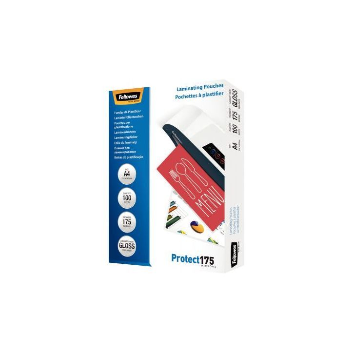 FELLOWES Pack de 100 pochettes A4 175 microns 5308703