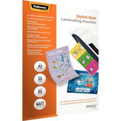 Achetez Pack de 25 pochettes de plastification à chaud A3 5602201 FELLOWES pas cher sur Ma Rentrée..