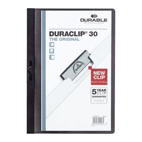 Achetez Paquet de 5 chemises  DURACLIP 3mm noir 222701 DURACLIP DURABLE pas cher sur Ma Rentrée Sco..