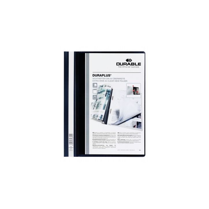 Chemise personnalisable à lamelle DURAPLUS format A4 : 21x29,7cm   noir 2579-01 DURABLE