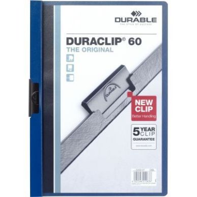 Achetez Paquet de 5 chemises DURACLIP 6mm bleu foncé 223807 DURACLIP DURABLE pas cher sur Ma Rentrî.