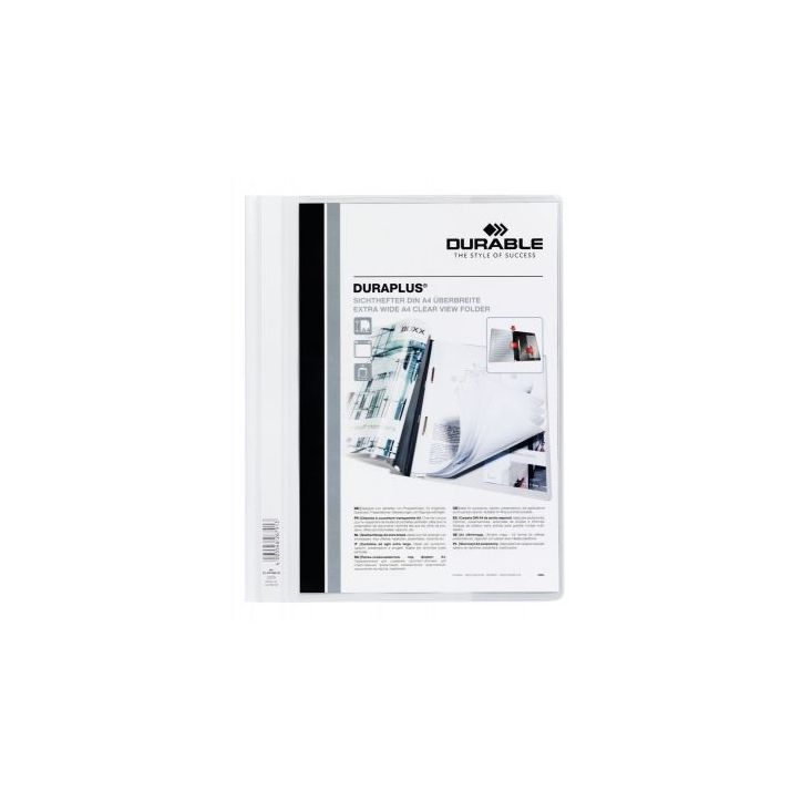 Chemise personnalisable à lamelle DURAPLUS. format A4 : 21x29,7, cm blanc 2579-02 DURABLE