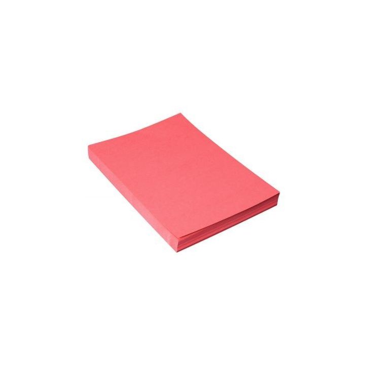 Boîte de 100 plats de couverture grain cuir A4 250gr Rouge