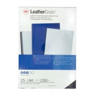 Achetez Paquet de 25 couvertures grain cuir 250 gr/m² format A4 noir CN040010 GBC ACCO pas cher sur..