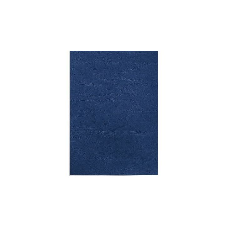 Paquet de 100 couvertures grain cuir Delta 250g A4 bleu 5371305 FELLOWES