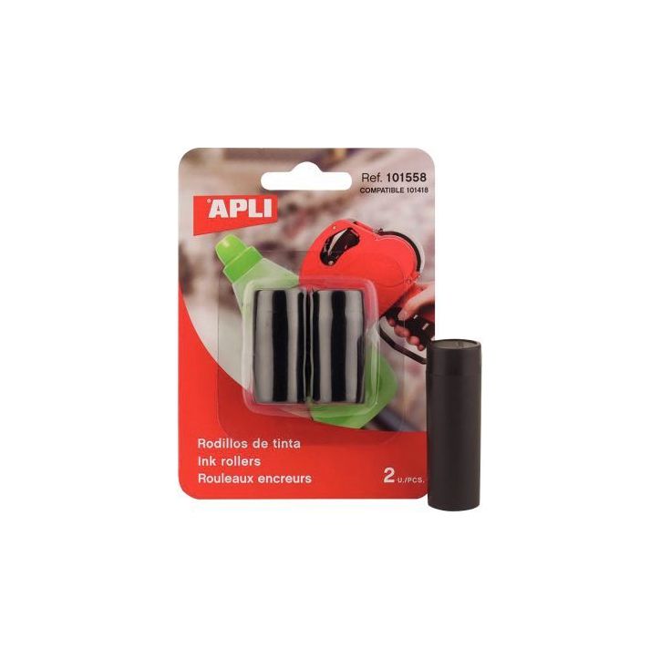 Blister de 2 rouleaux encreur pour pince a étiqueter 101418 101558