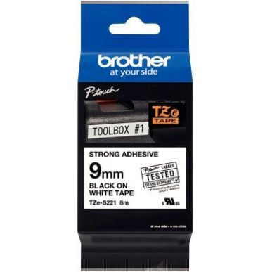 Achetez Recharge Brother TZE noir sur blanc 9 mm BRSPRTZES221 BROTHER pas cher sur Ma Rentrée Scola..