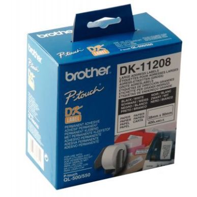 Achetez Rouleau de 400 étiquettes autocollantes blanches prédécoupées d'adressage 38 x 90 mm DK1..