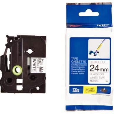 Achetez Recharge Brother TZE noir sur blanc 24 mm BRSPRTZEFX251 BROTHER pas cher sur Ma Rentrée Sco..