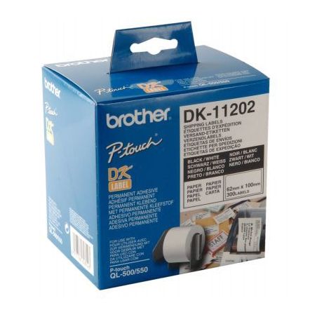 Achetez Rouleau de 300 étiquettes autocollantes blanches d'expédition prédécoupées 62 x 100mm D..