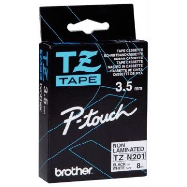 Achetez BROTHER Ruban flexible pré-découpé non laminé noir/blanc 3,5mm TZEN201  pas cher sur Ma ..