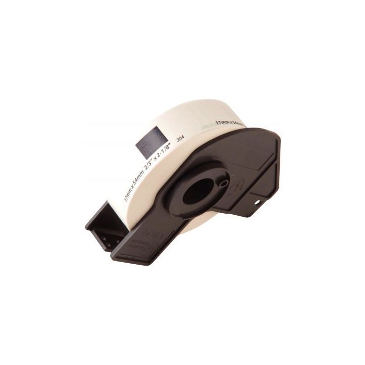 Rouleau de 400 étiquettes autocollantes blanches multi-usage prédécoupées 17 x 54mm DK11204 BROTHER