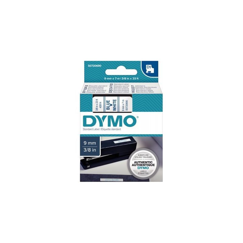 Achetez DYMO Ruban D1Bleu/Blanc 9MMX7M pour 1000/1000+/2000/3500/4500/5000/5505 pas cher sur Ma Rent.. Achetez DYMO Ruban D1Bleu/Blanc 9MMX7M pour 1000/1000+/2000/3500/4500/5000/5505 pas cher sur Ma Rent..