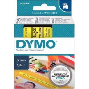 Achetez DYMO Ruban D1 Noir/Jaune 6MMX7M pour 1000/1000+/2000/3500/4500/5000/5502 pas cher sur Ma Ren..