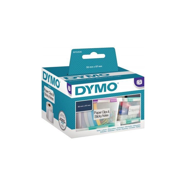 Boite de 1 rouleau 1000 étiquettes multi-usage 57 x 32mm pour Labelwriter S0722540 DYMO
