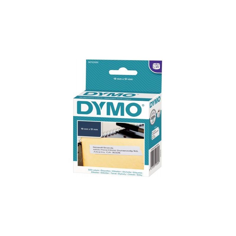 Achetez Boite de 1 rouleau de 500 étiquettes 19 x 51 mm multi-usage adhésif semi-permanent S072255..