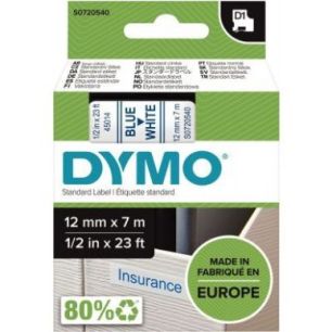 Achetez DYMO Ruban D1 Bleu/Blanc 12MMX7M pour 1000/1000+/2000/3500/4500/5000/5515 pas cher sur Ma Re..