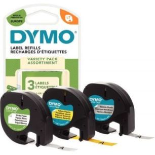 Achetez Blister 3 rubans lettre noir sur jaune S0721800 LETRATAG DYMO pas cher sur Ma Rentrée Scola..