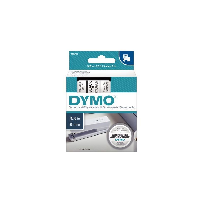 Achetez DYMO Ruban D1 Noir/transparent 9MMX7M pour 1000/1000+/2000/3500/4500/5000/5503 pas cher sur ..