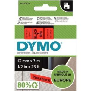 Achetez Recharge DYMO D1 12 mm x 7 m noir et rouge S0720570 DYMO pas cher sur Ma Rentrée Scolaire