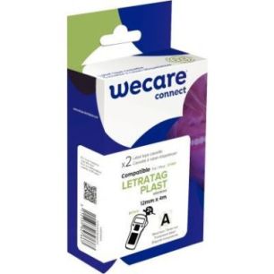 Achetez Pack de 2 letratag plastique noir sur transparent 12 mm x 4 m compatible K80016W4 WECARE ARM..