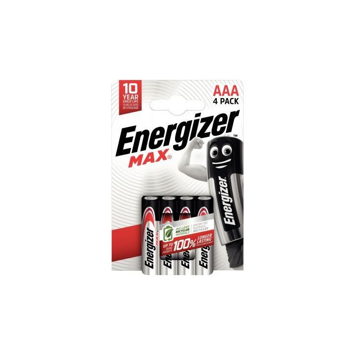 Blister de 4 piles 1.5V Max AAA 7638900438147 ENERGIZER