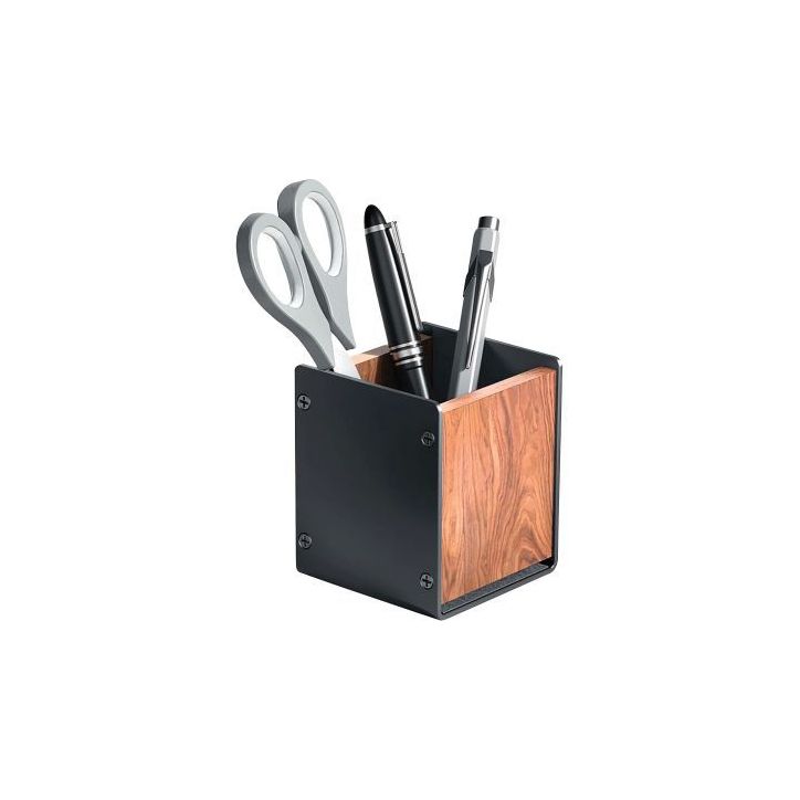 Pot à crayon aluminium et bois ODCUP W ALBA