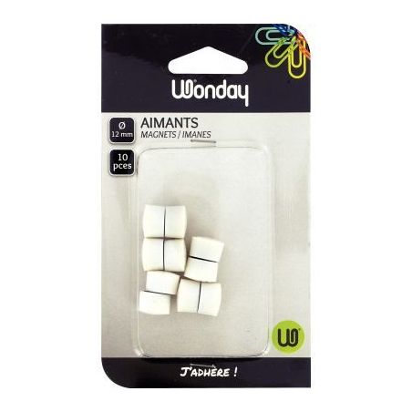 Achetez Blister de 10 punaises magnétiques, diamètre 12 mm.  Blanc FAI120402 SAFETOOL pas cher sur..