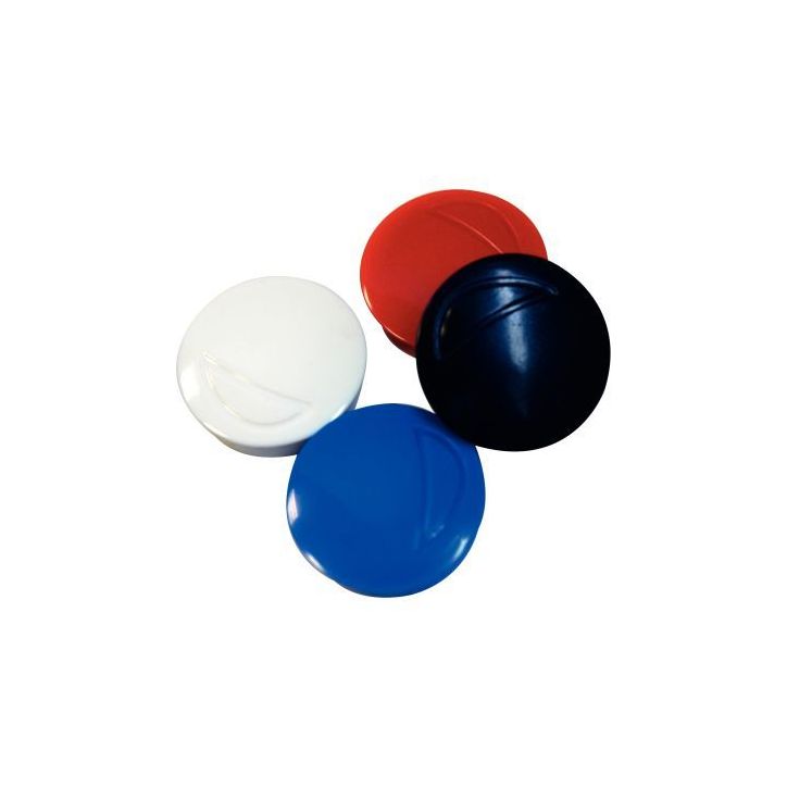 Boîte de 4 aimants 30 mm ronds assortis