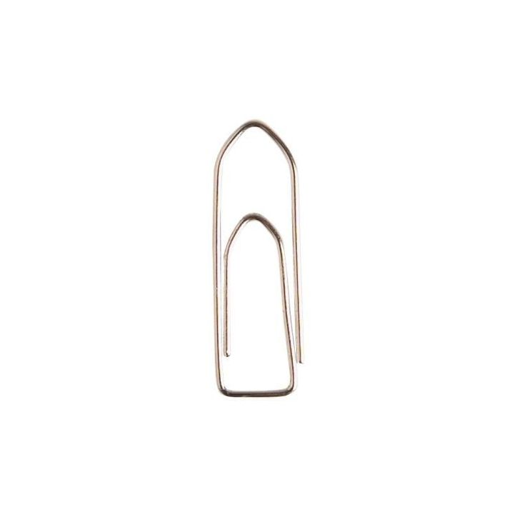 Boîte de 1000 trombones 30 mm bout chevron nickelé FTB300173