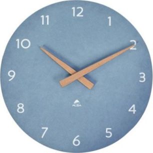 Achetez Horloge diamètre 30cm Milena bleu et bois HORMILENA B ALBA pas cher sur Ma Rentrée Scolair..