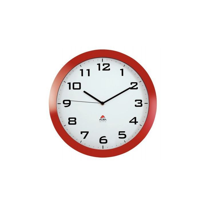 Horloge silencieuse diamètre 38cm rouge HORISSIMO R ALBA