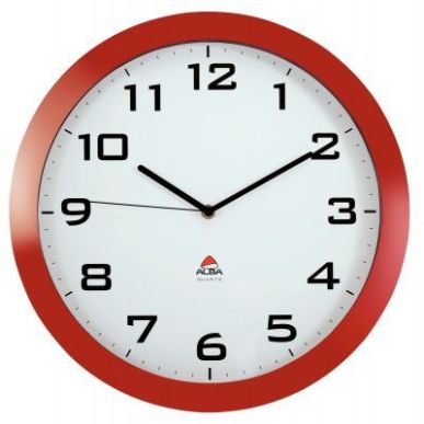 Achetez Horloge silencieuse diamètre 38cm rouge HORISSIMO R ALBA pas cher sur Ma Rentrée Scolaire