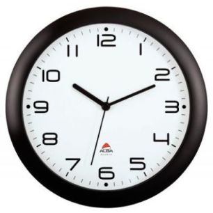 Achetez ALBA Horloge murale Hornew silencieuse Noire, pile AA non fournie - Diamètre 30 cm pas cher..