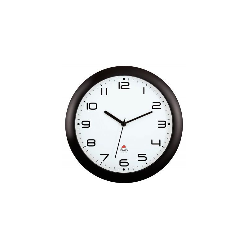 Achetez ALBA Horloge murale Hornew silencieuse Noire, pile AA non fournie - Diamètre 30 cm pas cher..