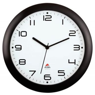 Achetez ALBA Horloge murale Hornew silencieuse Noire, pile AA non fournie - Diamètre 30 cm pas cher..