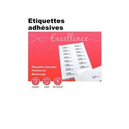 Achetez Boîte 4000 étiquettes 52,5x29,7mm multi-usage en planche A4 Coins carrés pas cher sur Ma ..