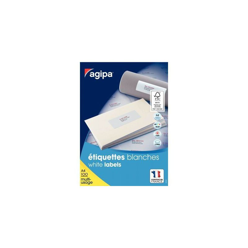 Achetez Boîte de 4000 étiquettes multi-usages blanches 48,5x25,4mm 118991 AGIPA pas cher sur Ma Re.. Achetez Boîte de 4000 étiquettes multi-usages blanches 48,5x25,4mm 118991 AGIPA pas cher sur Ma Re..