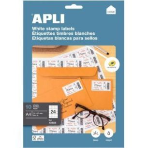 Achetez Pochette de 240 étiquettes coins droits multi-usages blanc 70x37mm 12923 APLI pas cher sur ..