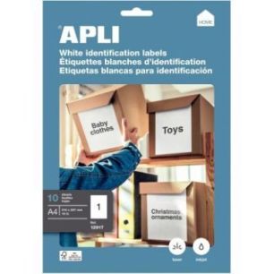 Achetez Pochette de 10 étiquettes multi-usages blanches  210x297mm 12917 APLI pas cher sur Ma Rentr..