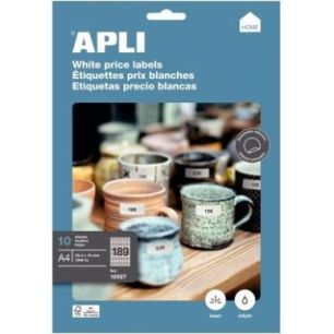 Achetez Pochette de 1890 étiquettes coins arrondis multi-usages blanc 25,4x10mm 12927 APLI pas cher..