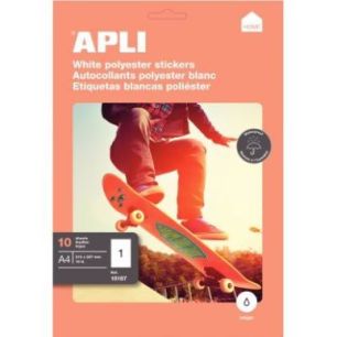 Achetez Paquet de 10 étiquettes jet d'encre polyester blanc A4 15187 AGIPA pas cher sur Ma Rentrée..