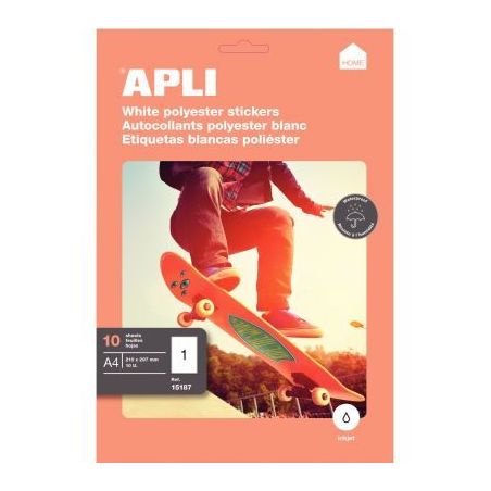 Achetez Paquet de 10 étiquettes jet d'encre polyester blanc A4 15187 AGIPA pas cher sur Ma Rentrée..