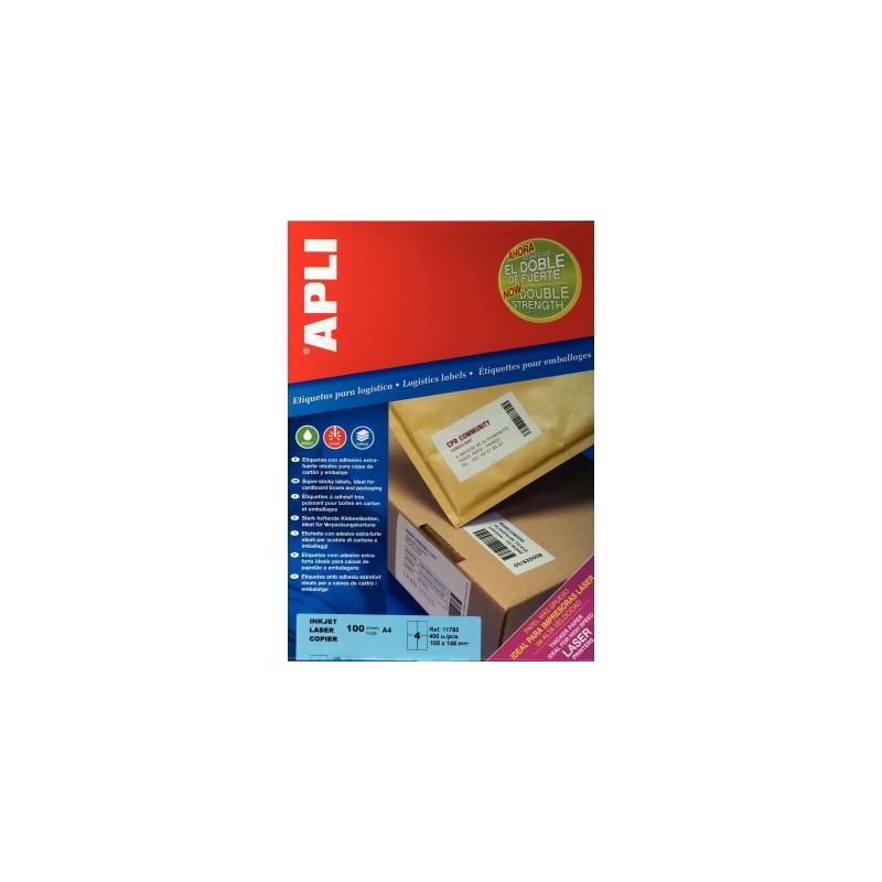 Achetez Boîte de 400 étiquettes adhésives extra fortes blanches 148x105mm 11785 AGIPA pas cher su..