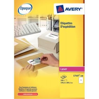 Achetez Pochette de 800 étiquettes adhésives blanches laser 99,1x67,7mm L7165-100 AVERY pas cher s..