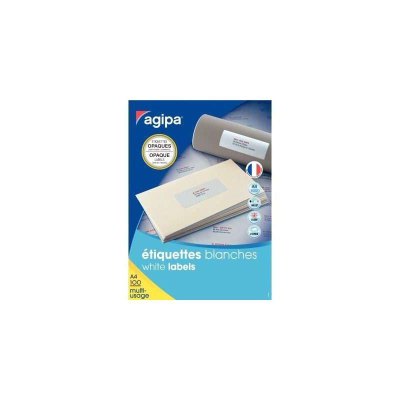 Achetez Boîte de 400 étiquettes multi-usage blanc opaque 99,1 x 139 mm 102420 APLI pas cher sur Ma..
