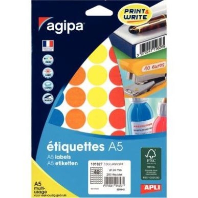 Achetez AGI ETUI A5 280 ETIQUETTES COUL ASS DIAM 24 PEFC 1 pas cher sur Ma Rentrée Scolaire